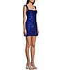 B. Darlin Sequin Square Neck Lace Up Back Dress - Image 3