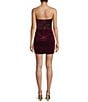 B. Darlin Sequin Strapless Corseted Bustier Velvet Draped Dress - Image 2