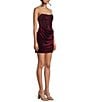 B. Darlin Sequin Strapless Corseted Bustier Velvet Draped Dress - Image 3