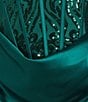 B. Darlin Sequined Satin Strapless Corseted Drape Front Godet Dress - Image 4