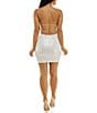 B. Darlin Sleeveless Bungee Strap Pearl Bodycon Dress, Color:Off-White/Crystal - Image 2