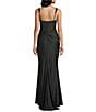 B. Darlin Sleeveless Bustier-Bodice Side-Slit Dress - Image 2