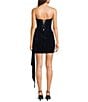B. Darlin Sleeveless Corseted Front-Drape-Detailed Velvet Dress - Image 2