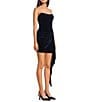 B. Darlin Sleeveless Corseted Front-Drape-Detailed Velvet Dress - Image 3