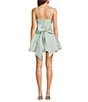 B. Darlin Sleeveless Floral Printed Bustier Bow Back Dress - Image 2