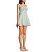 B. Darlin Sleeveless Floral Printed Bustier Bow Back Dress - Image 3