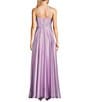 Color:Lilac - Image 2 - Sleeveless Sweetheart Pleated Bustier Bodice Long Dress