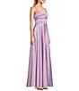 Color:Lilac - Image 3 - Sleeveless Sweetheart Pleated Bustier Bodice Long Dress