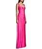 B. Darlin Sleeveless Wide Strap Bustier Lace Up Back Dress, Color:Neon Pink - Image 3