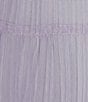 Color:Lilac - Image 4 - Solid Power Mesh Short Flutter Sleeve Deep V-Neck Tie Tiered Skirt Back Dress