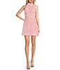 Color:Light Pink - Image 1 - Soutache Halter Mini Low Back Dress