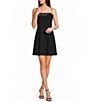 B. Darlin Spaghetti Strap Cuffed Straight Neck Skater Dress - Image 1