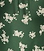 B. Darlin Spaghetti Strap Ditsy Floral Printed Satin Midi Dress, Color:Olive/Ivory - Image 3