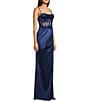 B. Darlin Spaghetti Strap Drape Neck Stones & Lace Up Back Dress - Image 3