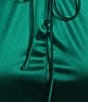 B. Darlin Spaghetti Strap Drape Neck Stones & Lace Up Back Dress, Color:Emerald - Image 4
