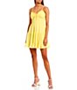 Color:Yellow - Image 1 - Spaghetti Strap Emma Top Ruffle Tiered Bubble Crepe Dress