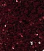 B. Darlin Spaghetti Strap Scoop-Neck Sequined Velvet Knit Bodycon Dress, Color:Burgundy - Image 4