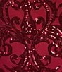 B. Darlin Plus Spaghetti Strap Square Neck Tie Back Sequins Bodycon Dress - Image 4