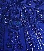 B. Darlin Spaghetti Strap V-Neck Illusion Sequin Pattern Bodycon Dress - Image 5