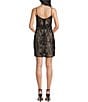 B. Darlin Spaghetti Strap V-Neck Illusion Sequin Pattern Bodycon Dress - Image 2