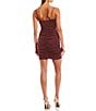 B. Darlin Spaghetti Strap Ruched Glitter Knit Bodycon Dress | Dillard's