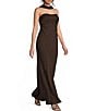 B. Darlin Strapless Attached Scarf Drape Back Maxi Dress - Image 1