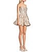 B. Darlin Strapless Bow-Accented Brocade Dress - Image 3