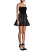 B. Darlin Strapless Corseted Bow-Accented Ruffle Hem Dress - Image 3