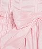 B. Darlin Strapless Corseted Bow Trim Ruffled Dress, Color:Baby Pink - Image 4