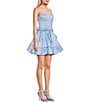 B. Darlin Strapless Corseted Bow Trim Ruffled Dress - Image 3