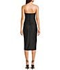 B. Darlin Strapless Corseted Side Slit Midi Dress, Color:Black - Image 2