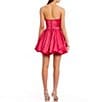 Color:Bright Fuchsia - Image 2 - Strapless Pleated Bubble Dress