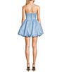 B. Darlin Strapless Pleated Bubble Dress, Color:Light Blue - Image 2