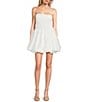 Color:Off White - Image 1 - Strapless Pleated Bubble Dress