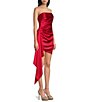 B. Darlin Strapless Ruched Side Sash Dress - Image 2