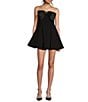 B. Darlin Strapless Fit & Flare Bow Trim Detail Dress - Image 1