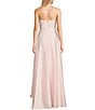 Color:Pale Pink - Image 2 - Strapless Sweetheart Neck Rossette Cut Out Hi-Low Dress