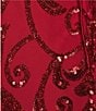 B. Darlin Strapless Sweetheart Neck Sequin Patterned Bodycon Dress, Color:Dark Red - Image 4