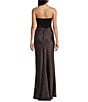 B. Darlin Strapless Velvet Corseted Satin Drape Front Dress - Image 2