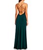 Color:Hunter - Image 2 - Bungee Back Side Slit Long Dress