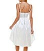 Color:Off White - Image 5 - Sweetheart-Neck High-Low Fit-And-Flare Taffeta Dress