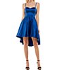 B. Darlin Sweetheart-Neck High-Low Fit-And-Flare Taffeta Dress | Dillard's