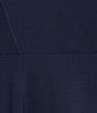 B. Darlin Sweetheart Neck Notched Corset Fit And Flare Dress, Color:Navy - Image 4