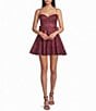 B. Darlin Sweetheart Neck Sleeveless Bow-Back Dress - Image 1
