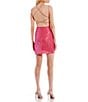 Color:Pink/Iridescent - Image 2 - V-Neck Bodycon Pullover Sequin Dress