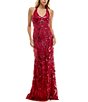B. Darlin V-Neck Patterned Sequin Halter Dress,All Products : American Fashion Style Bags On Sale