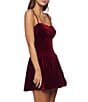 B. Darlin Velvet Foldover Notch V-Neck Button Front Drop Waist Dress - Image 4