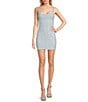 B. Darlin Wide Strap Scoop Neck Lace Up Back Dress - Image 1