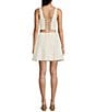 Color:Off White - Image 2 - Wide Tank Square Neck Top And Skater Skirt 2-Piece Set