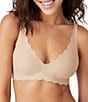 Color:Au Natural - Image 1 - B.wow'd Wire Free Scalloped V-Neck Convertible Bra